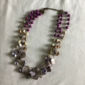 Purple beaded necklace